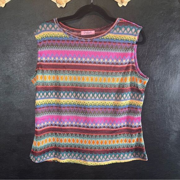 Daisy Bug‎ & Co Mutli Color Tank Top Size XL - Picture 1 of 6